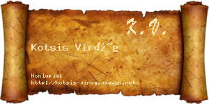 Kotsis Virág névjegykártya