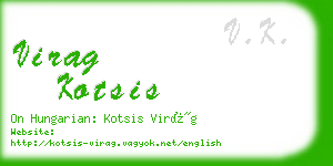 virag kotsis business card